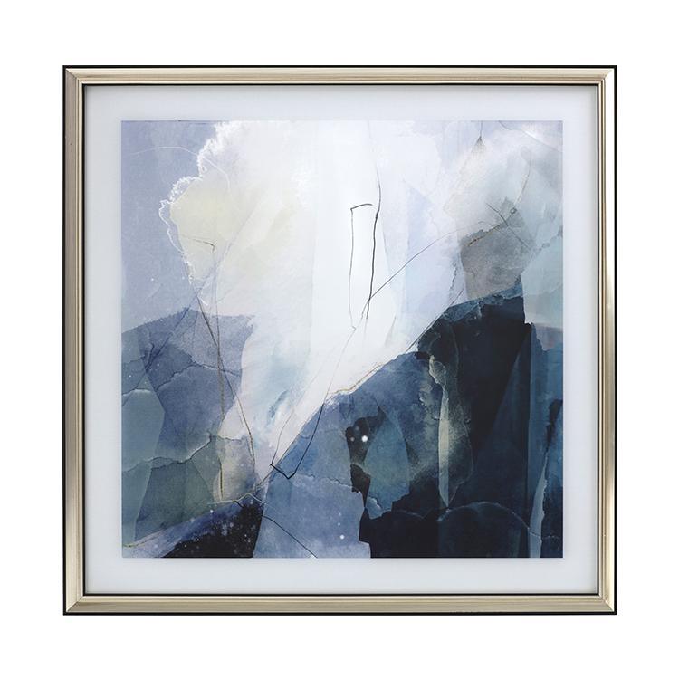 Blue Framed Wall Art Print 70*70cm - Miola