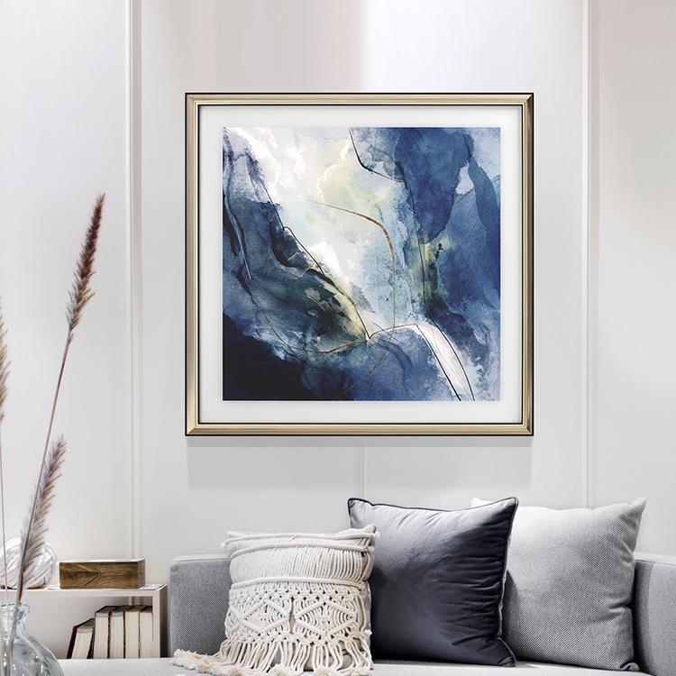 Blue Framed Wall Art Print 70*70cm - Miola