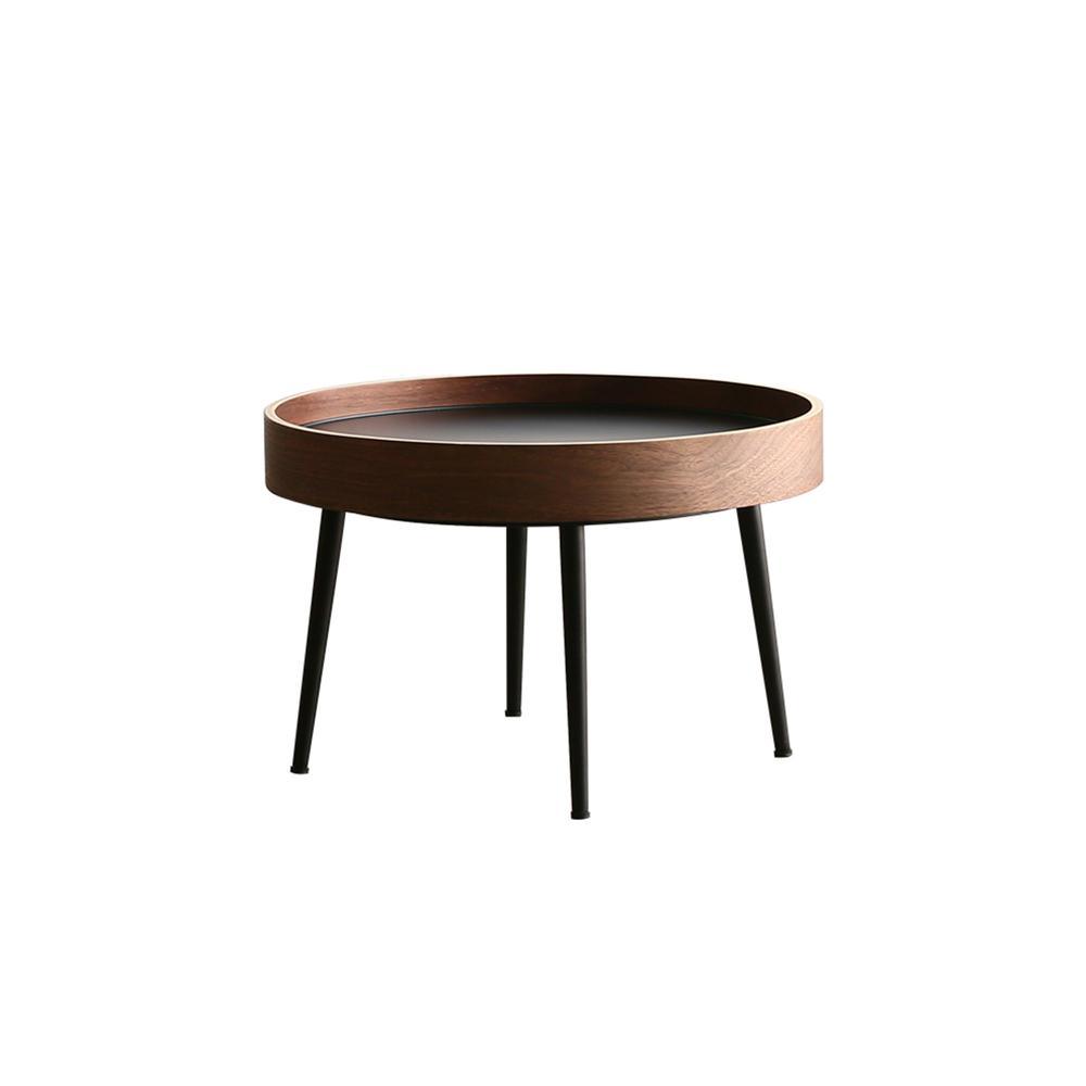 C163 Nesting Coffee Table Set, Oak & Black - Miola