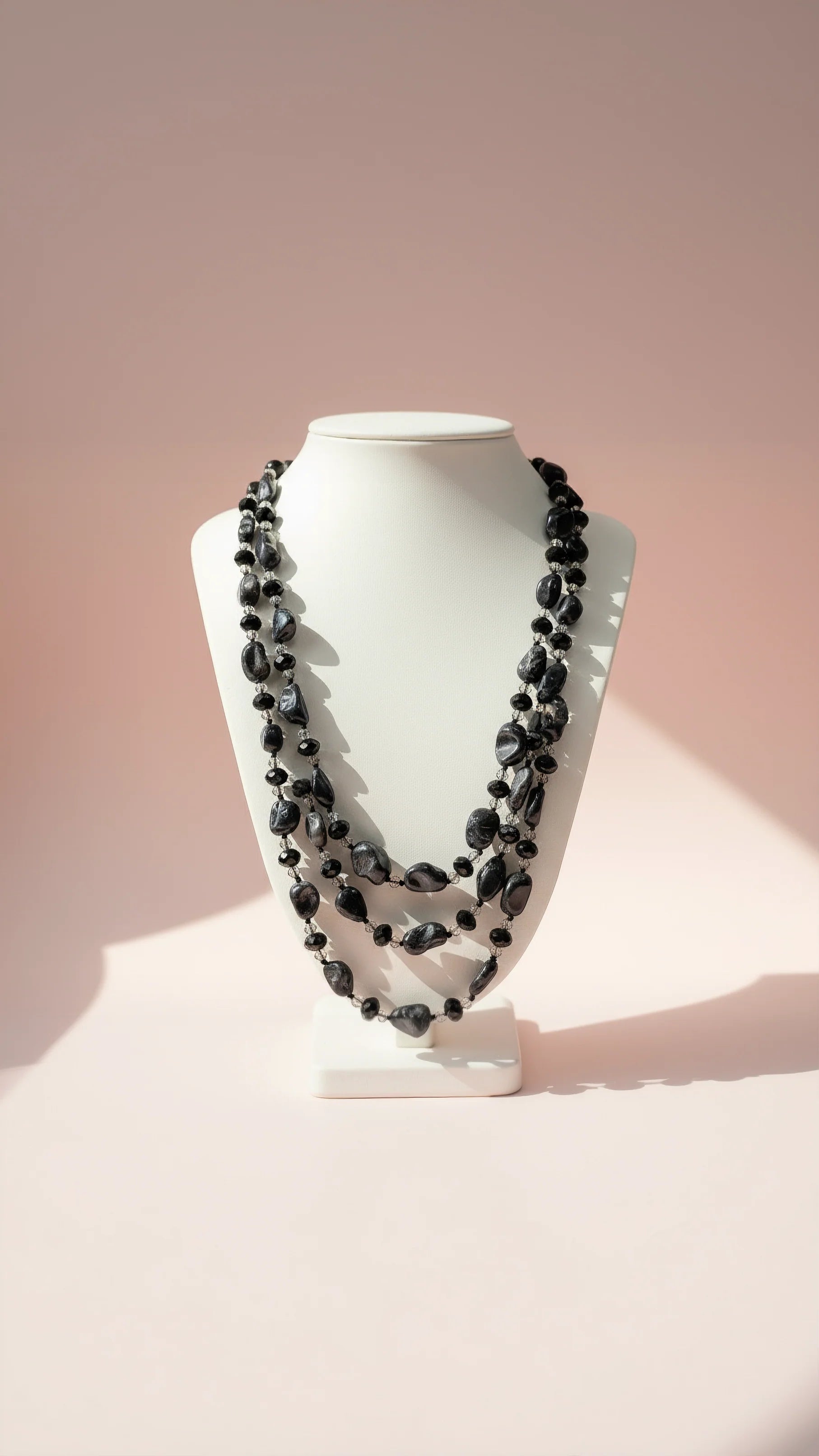 Resin Boho Long Beaded Necklace