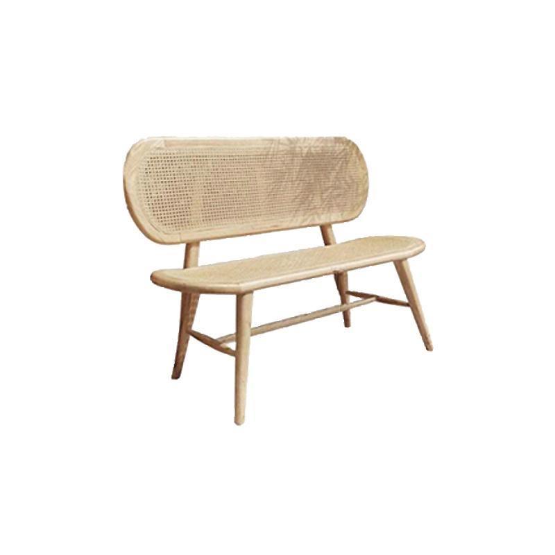 Penny Cane Rattan Bench, Oak - Miola