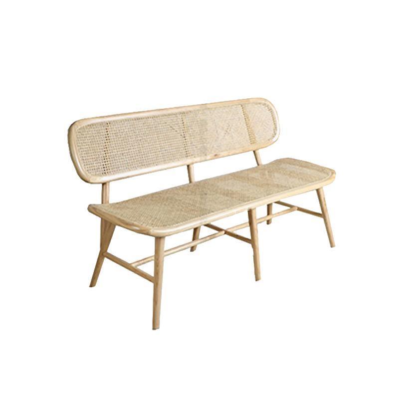 Penny Cane Rattan Bench, Oak - Miola