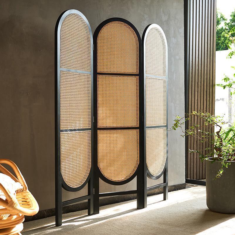 Cane Rattan Room Divider/ Screen, Oak - Miola