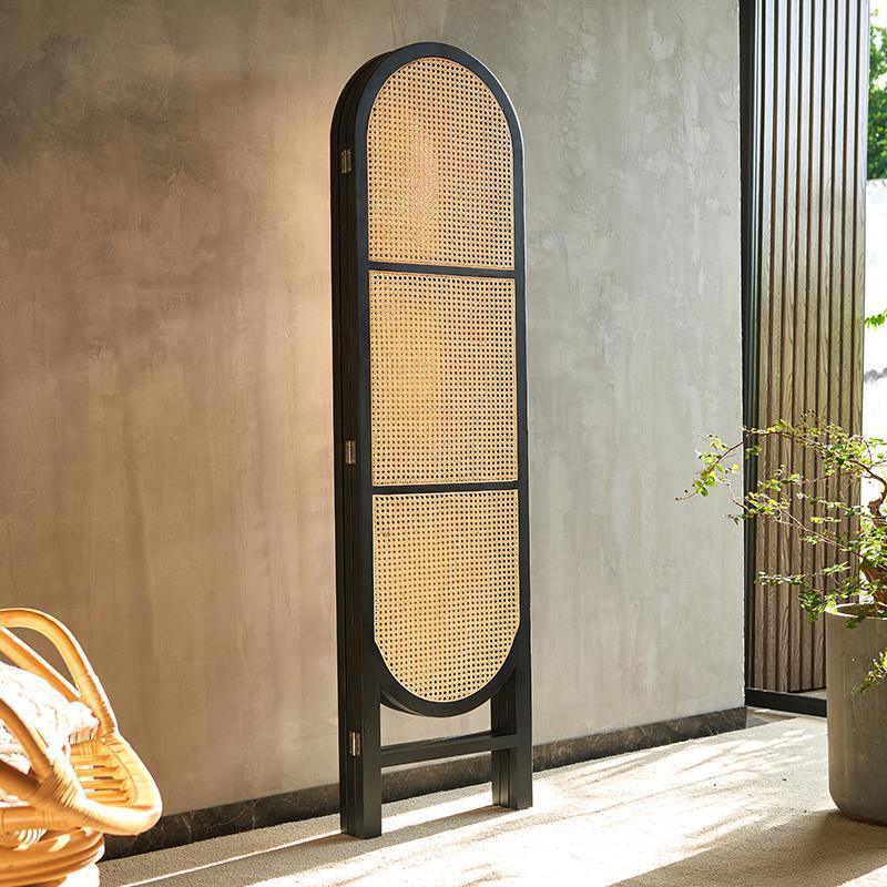 Cane Rattan Room Divider/ Screen, Oak - Miola