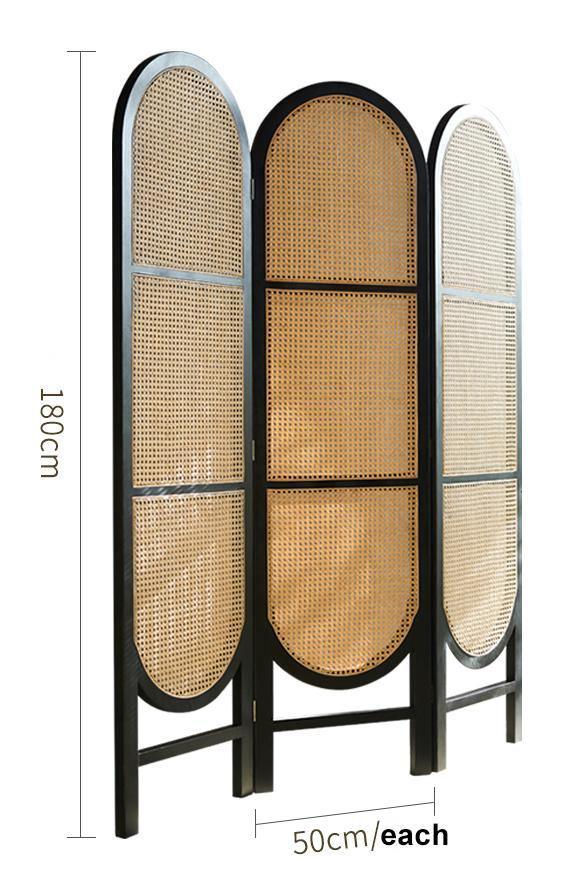 Cane Rattan Room Divider/ Screen, Oak - Miola