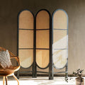 Cane Rattan Room Divider/ Screen, Oak - Miola