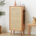 Amigo Cane Rattan Shoe Storage, Oak - Miola