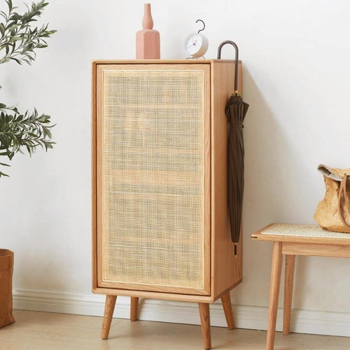 Amigo Cane Rattan Shoe Storage, Oak - Miola