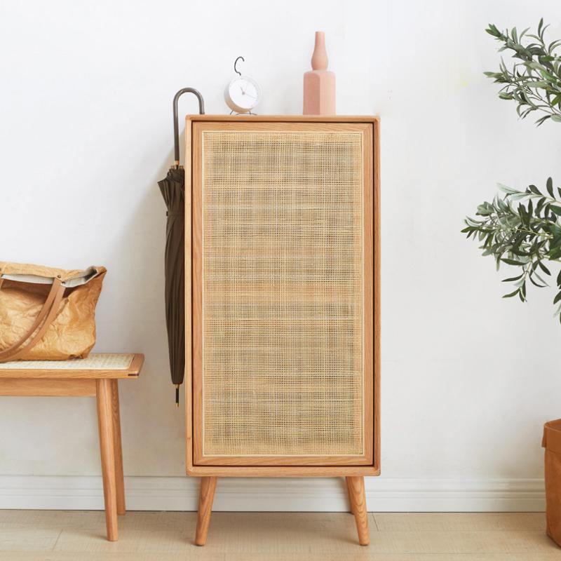 Amigo Cane Rattan Shoe Storage, Oak - Miola