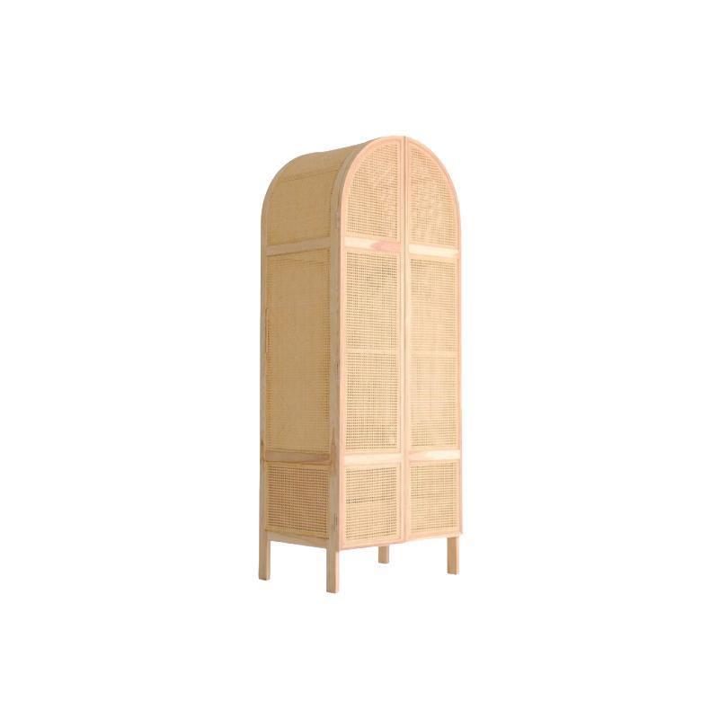 Melisa Rattan Wardrobe, Oak, Solid Wood - Miola