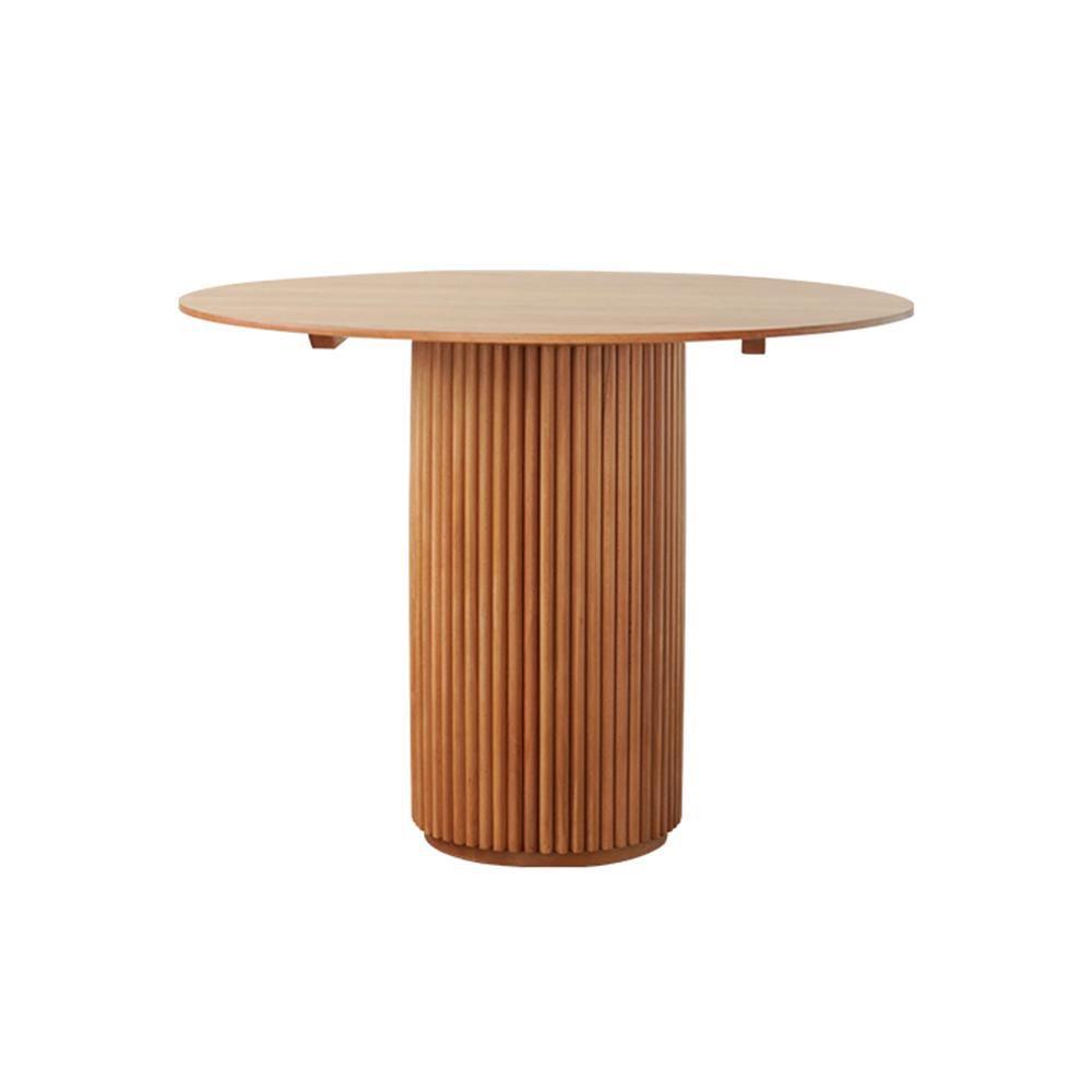 Cane Round Dining Table, Oak - Miola