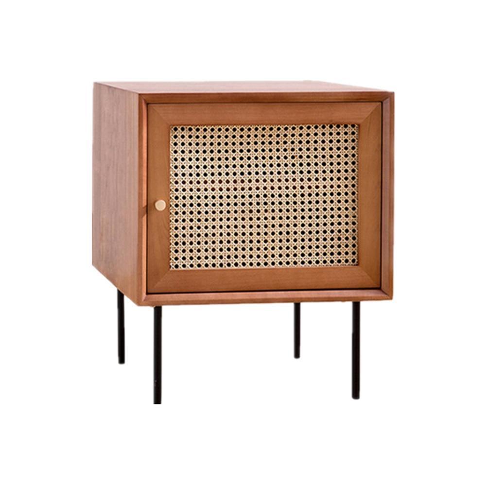 Cane Bedside Table, Natural Rattan & Wood - Miola