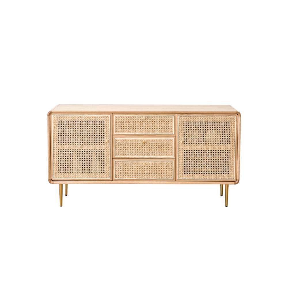 Emmie Sideboard, Natural Rattan & Ash Esche Wood - Miola