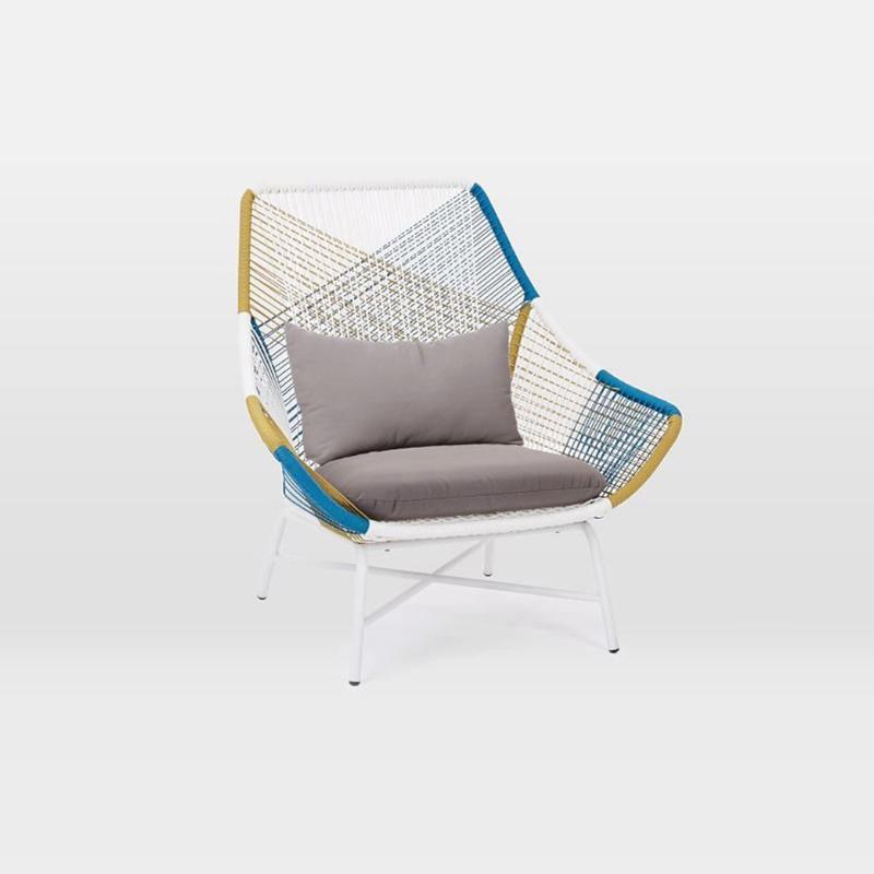 Carmean Rattan Chair and Footstool, Outdoor - Miola