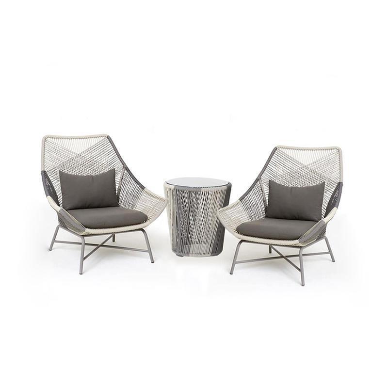 Carmean Rattan Chair and Footstool, Outdoor - Miola
