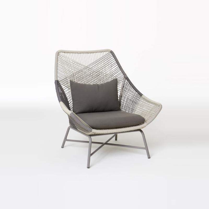 Carmean Rattan Chair and Footstool, Outdoor - Miola
