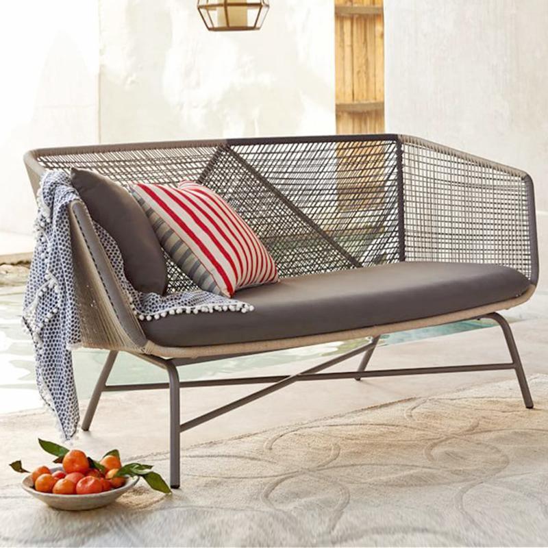 Carmean Rattan Chair and Footstool, Outdoor - Miola