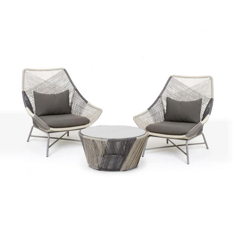 Carmean Rattan Chair and Footstool, Outdoor - Miola