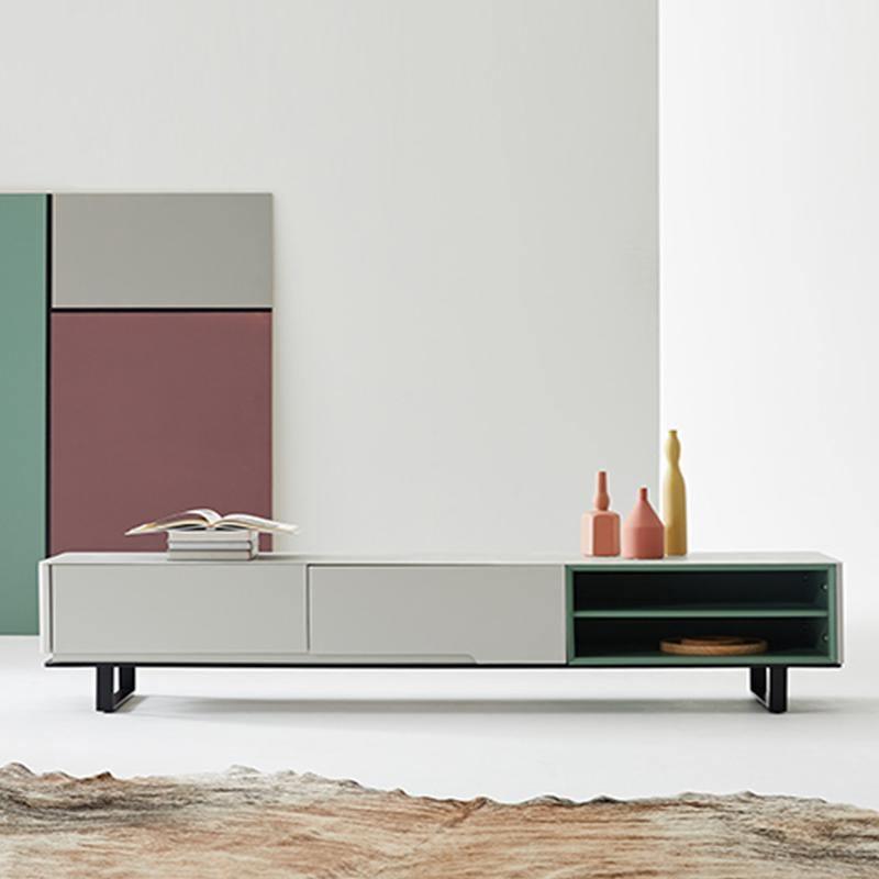 CASA TV Stand, White And Green - Miola