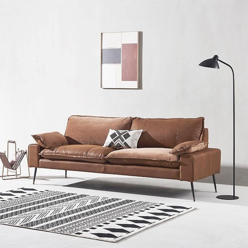 Caudill Three Seater Sofa, Leather - Miola