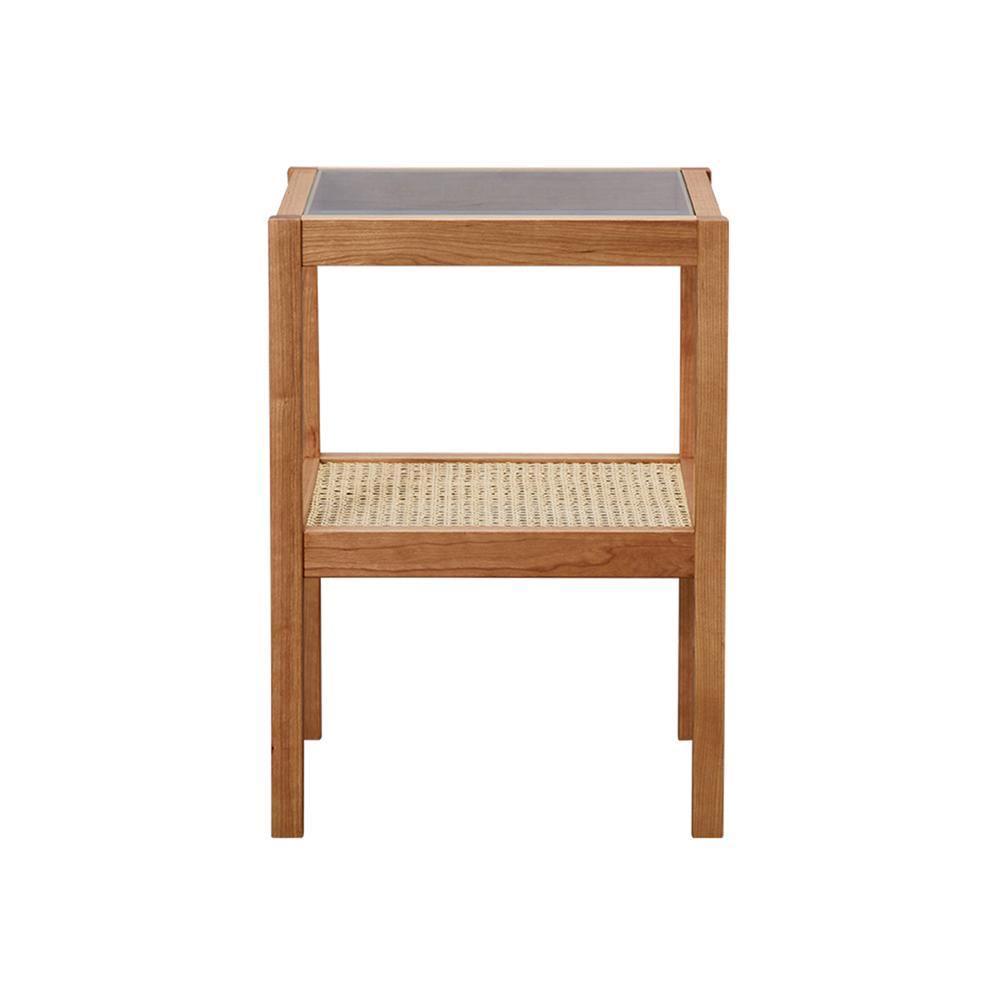 Cement Side Table, Light Oak - Miola