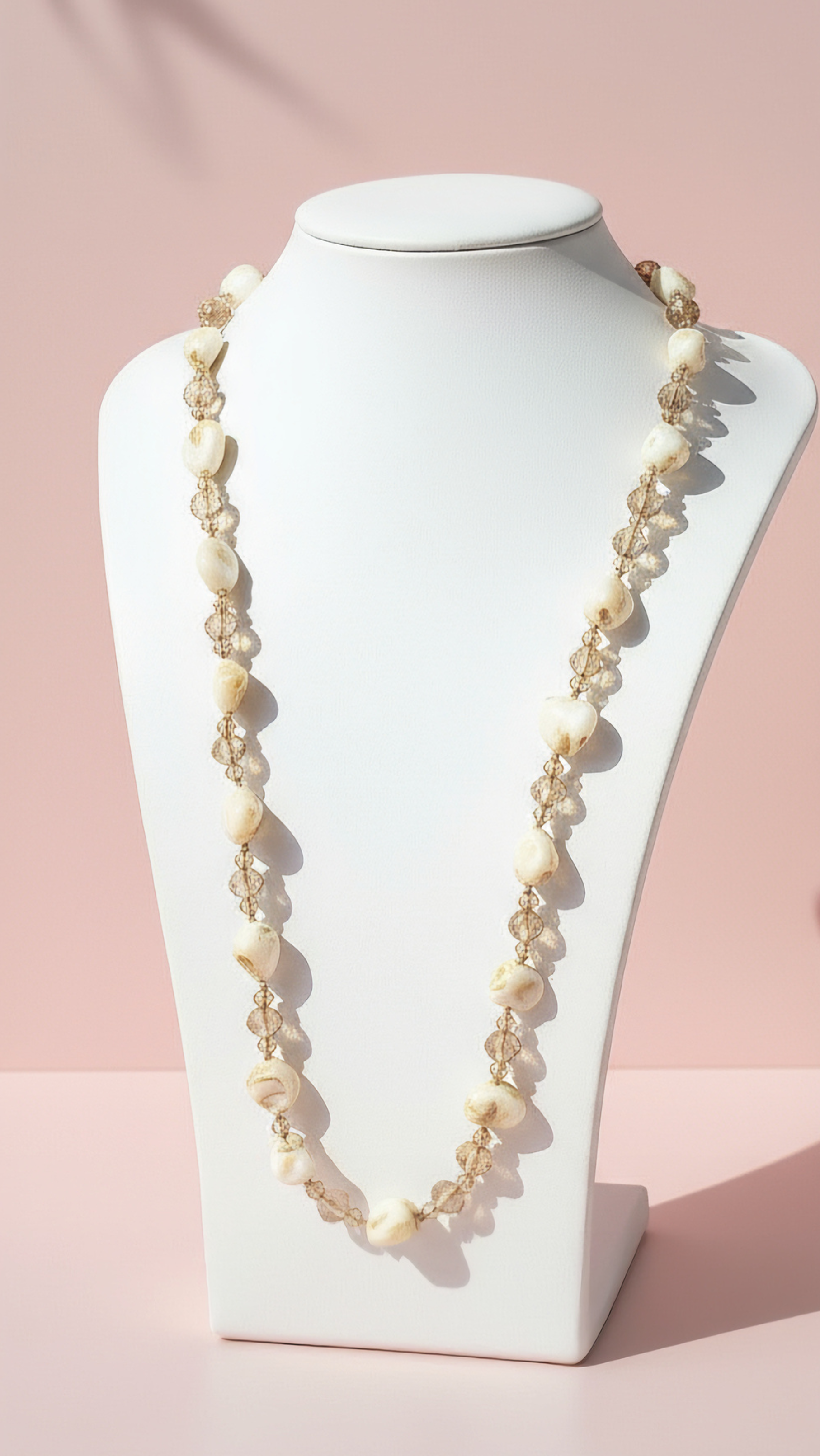 Resin Boho Long Beaded Necklace