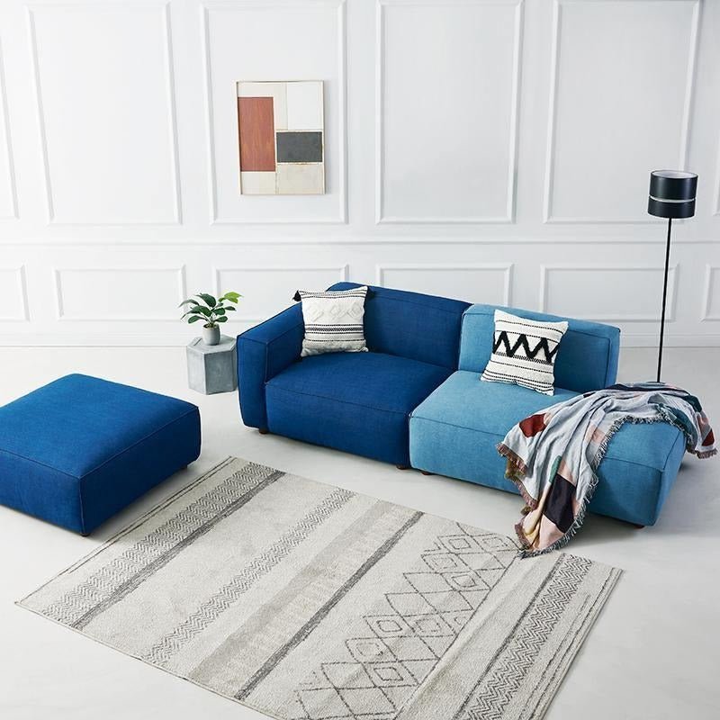 Chul Two Seater Sofa, Modular Sofa, Blue - Miola