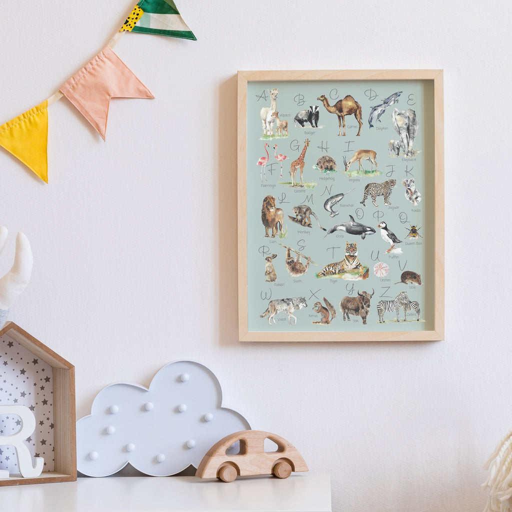 Animal Alphabet Children's Wall Print
