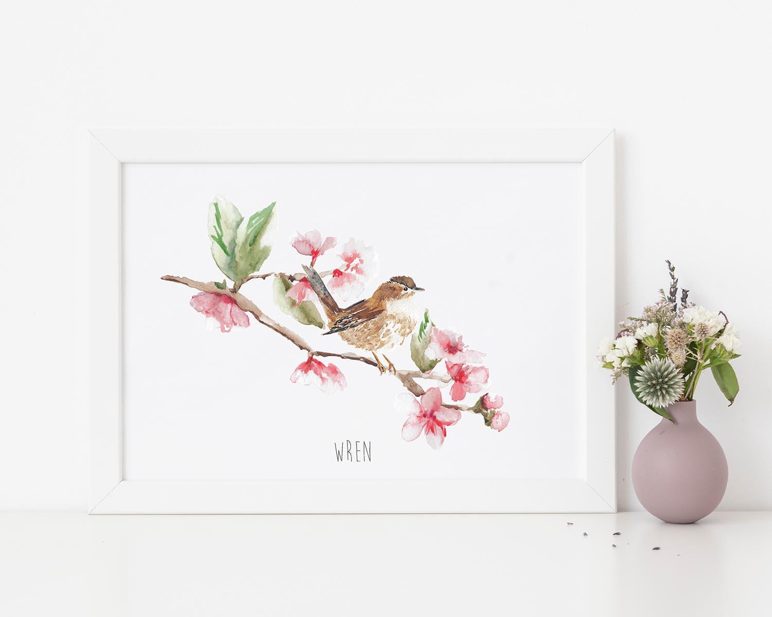 Wren British Garden Bird Personalised Print