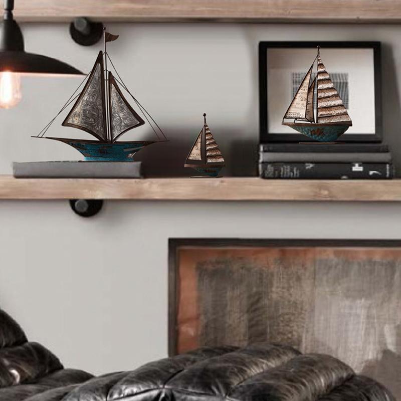 Decoration: A Set Of Three Sailboats - Miola
