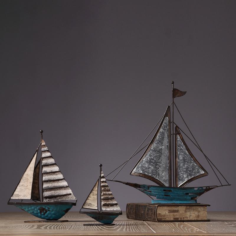 Decoration: A Set Of Three Sailboats - Miola