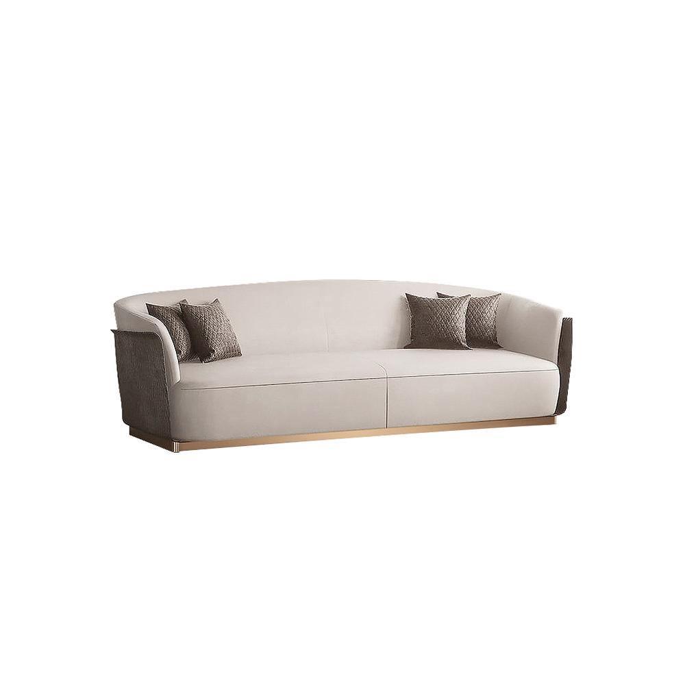 Demure Three Seater Sofa, Velvet - Miola