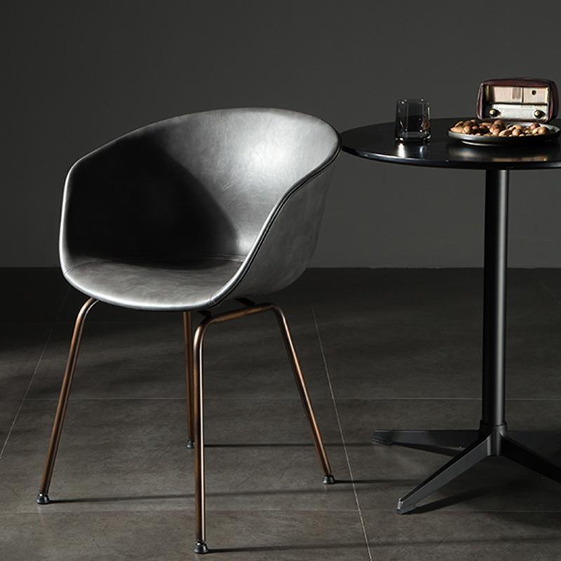 A Set of 2 Herron Dining Chairs, PU Leather - Miola