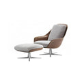 Herton Lounge Chair And Ottoman, Swivel Armchair - Miola