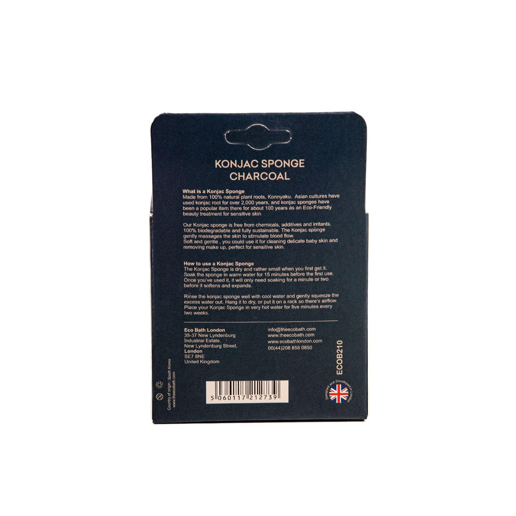 Konjac Sponge Charcoal - Natural Exfoliating Sponge for Facial Deep Cleansing - Miola