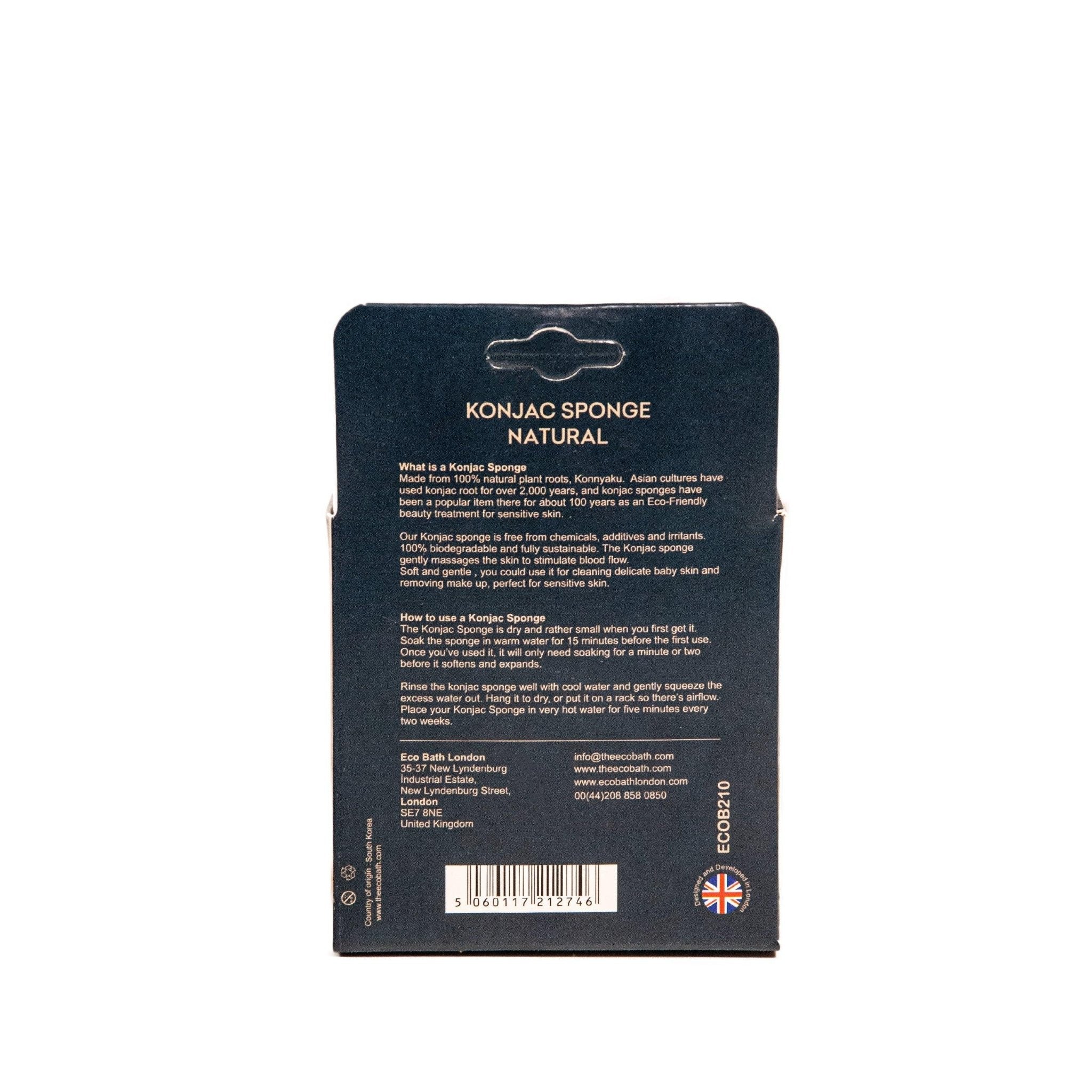 Konjac Sponge Charcoal - Natural Exfoliating Sponge for Facial Deep Cleansing - Miola