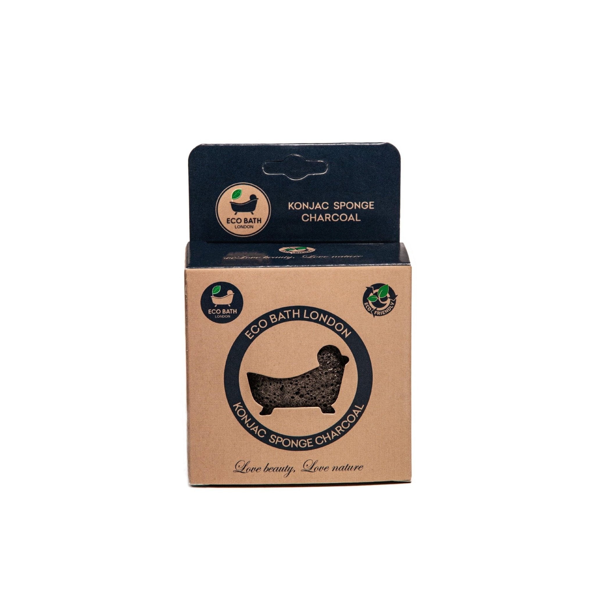 Konjac Sponge Charcoal - Natural Exfoliating Sponge for Facial Deep Cleansing - Miola