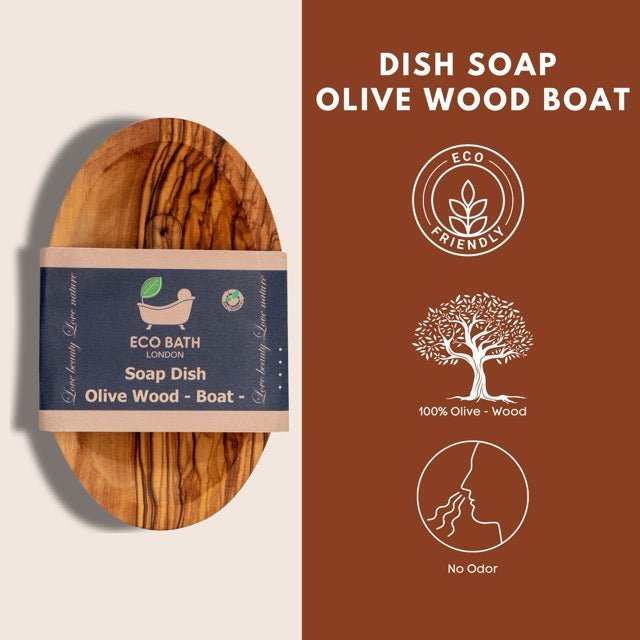 Olive Wood Boat Shape Soap Dish - Miola