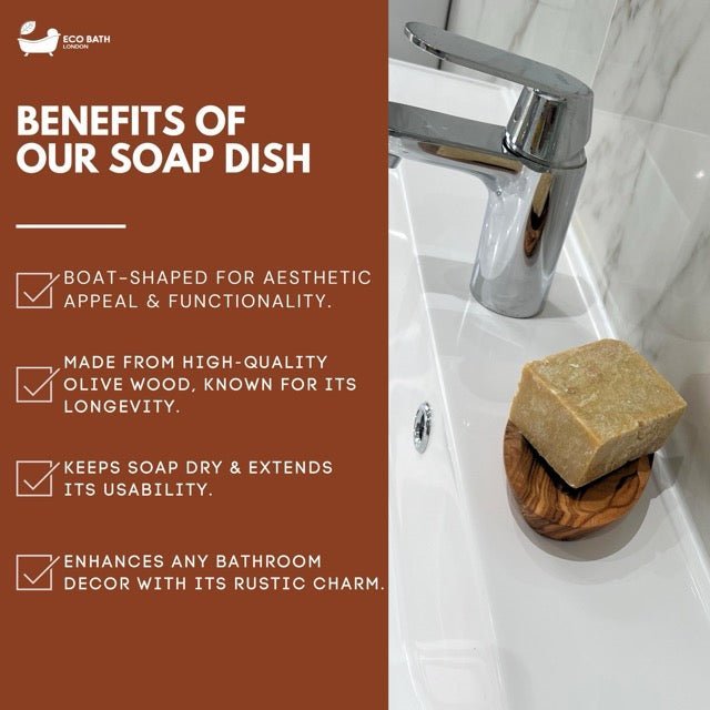 Olive Wood Boat Shape Soap Dish - Miola