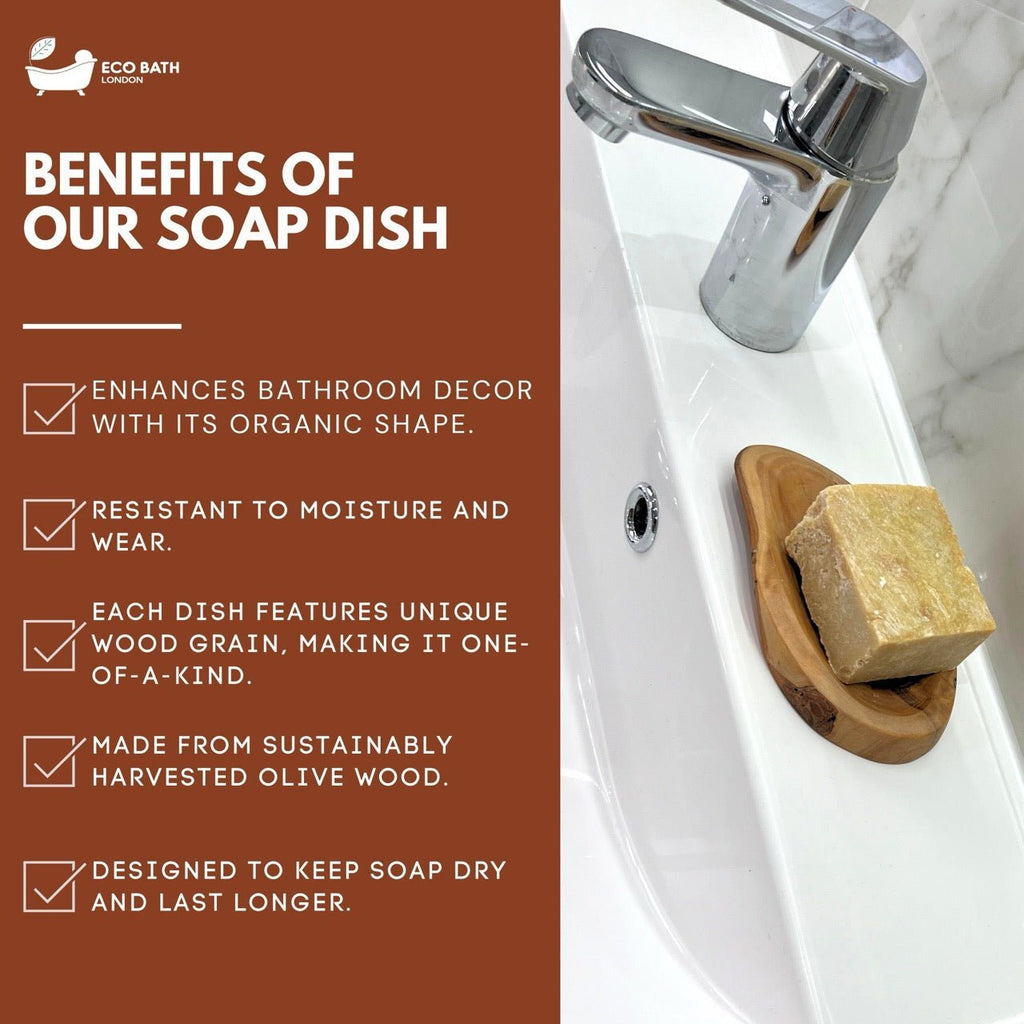 Olive Wood Leaf Soap Dish - Miola