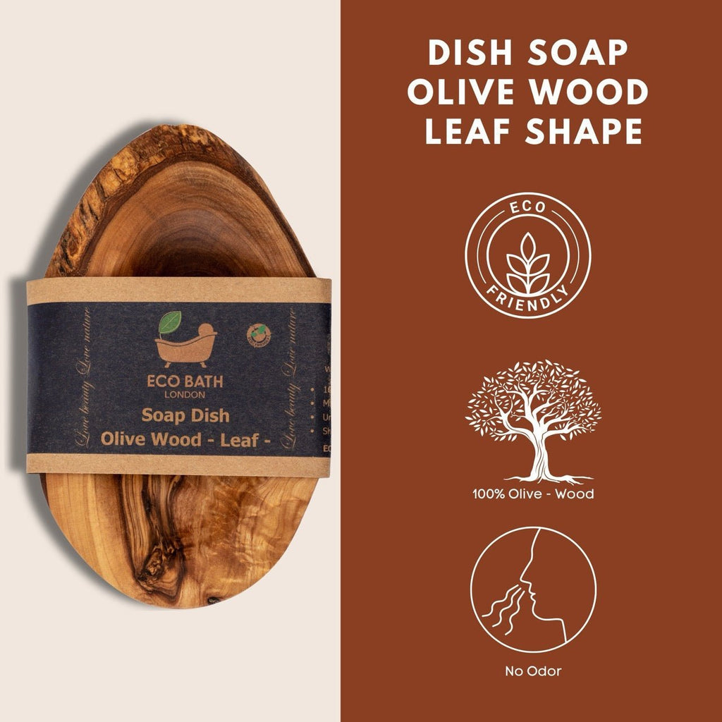Olive Wood Leaf Soap Dish - Miola