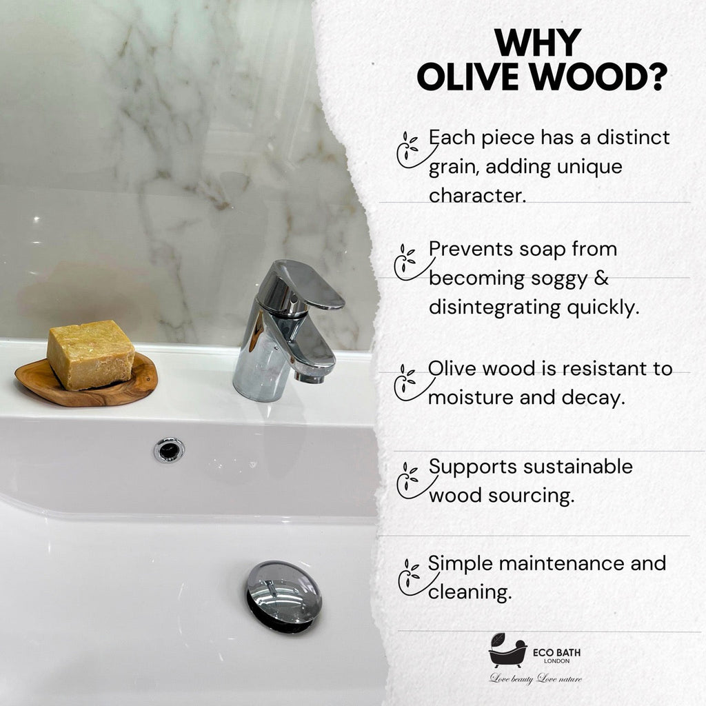 Olive Wood Leaf Soap Dish - Miola