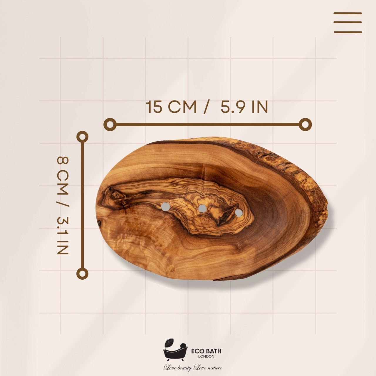 Olive Wood Leaf Soap Dish - Miola