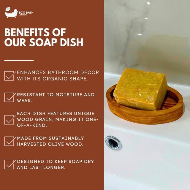 Olive Wood Oval Soap Dish - Miola