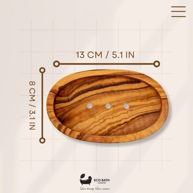 Olive Wood Oval Soap Dish - Miola
