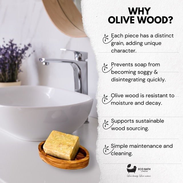 Olive Wood Oval Soap Dish - Miola