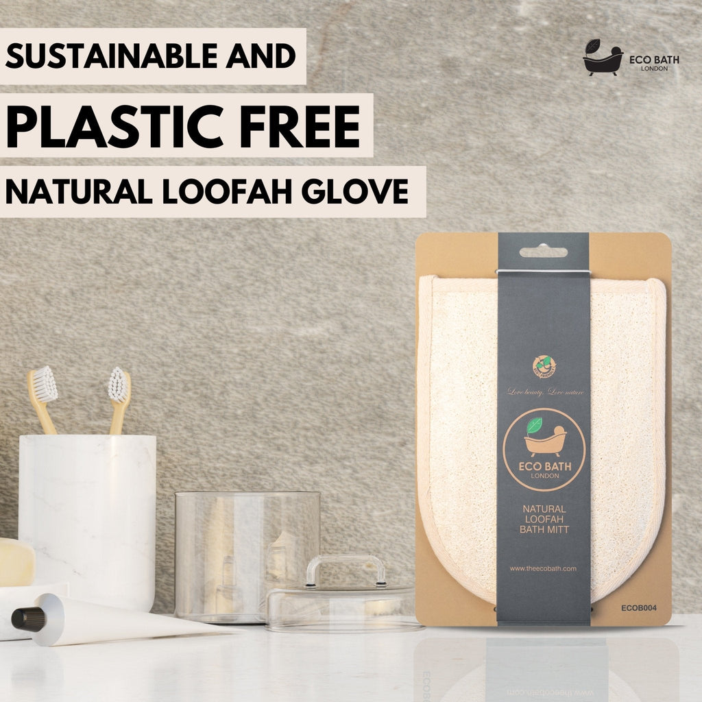 Natural Loofah Bath Mitt - Premium Exfoliating Bath Glove for Smooth and Radiant - Miola