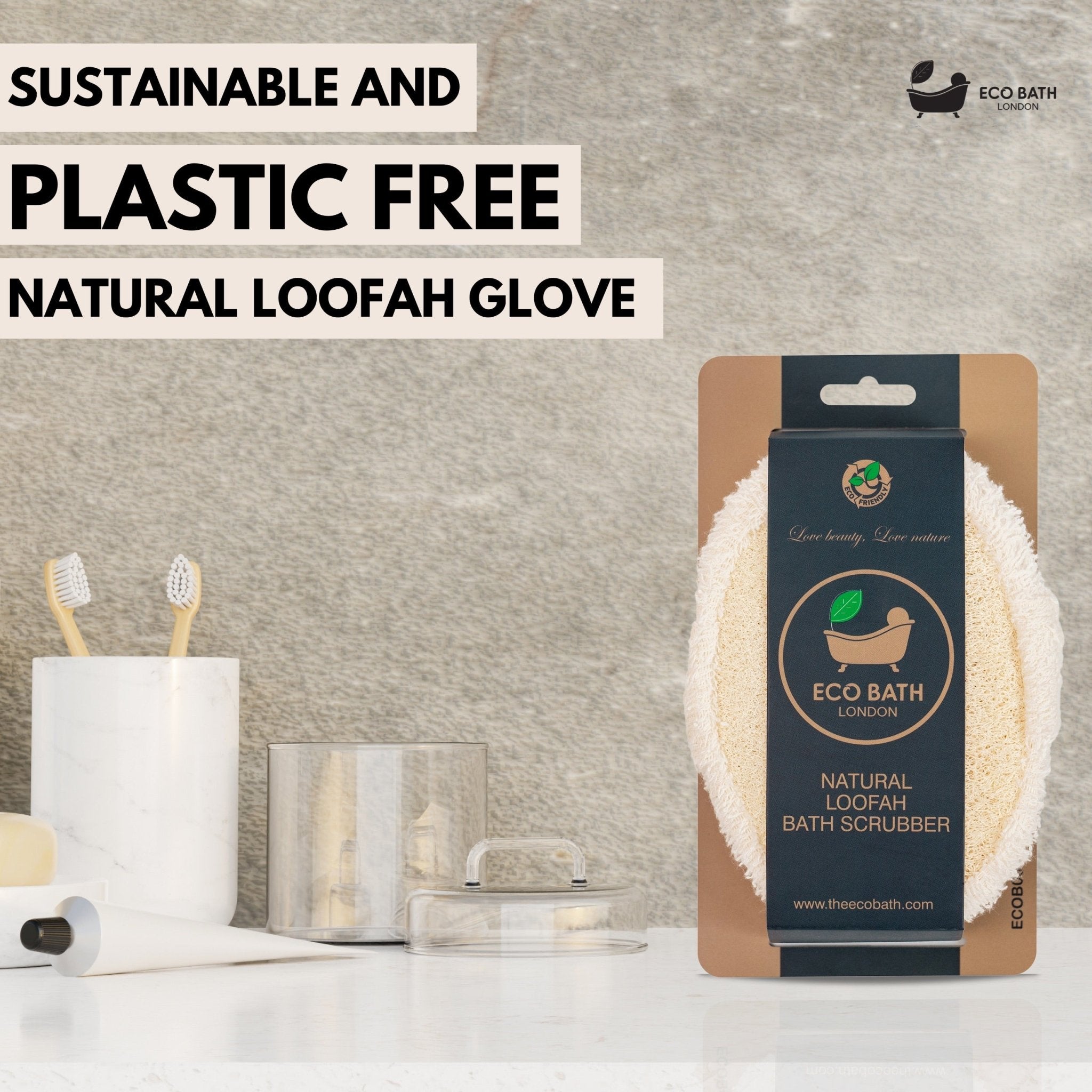 Natural Loofah Bath Scrubber - Miola
