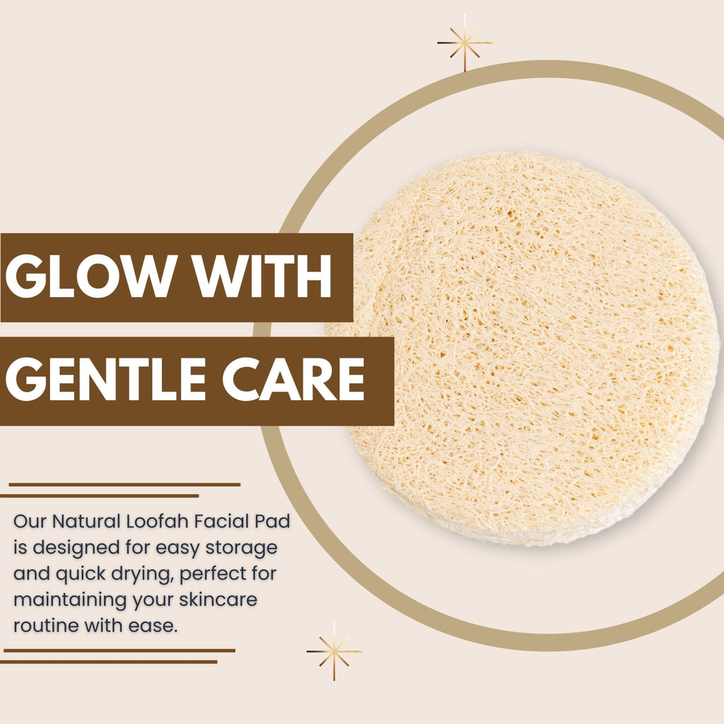 Natural Loofah Face Exfoliating Scrubber Pads - 6 Count (1 Pack) - Miola