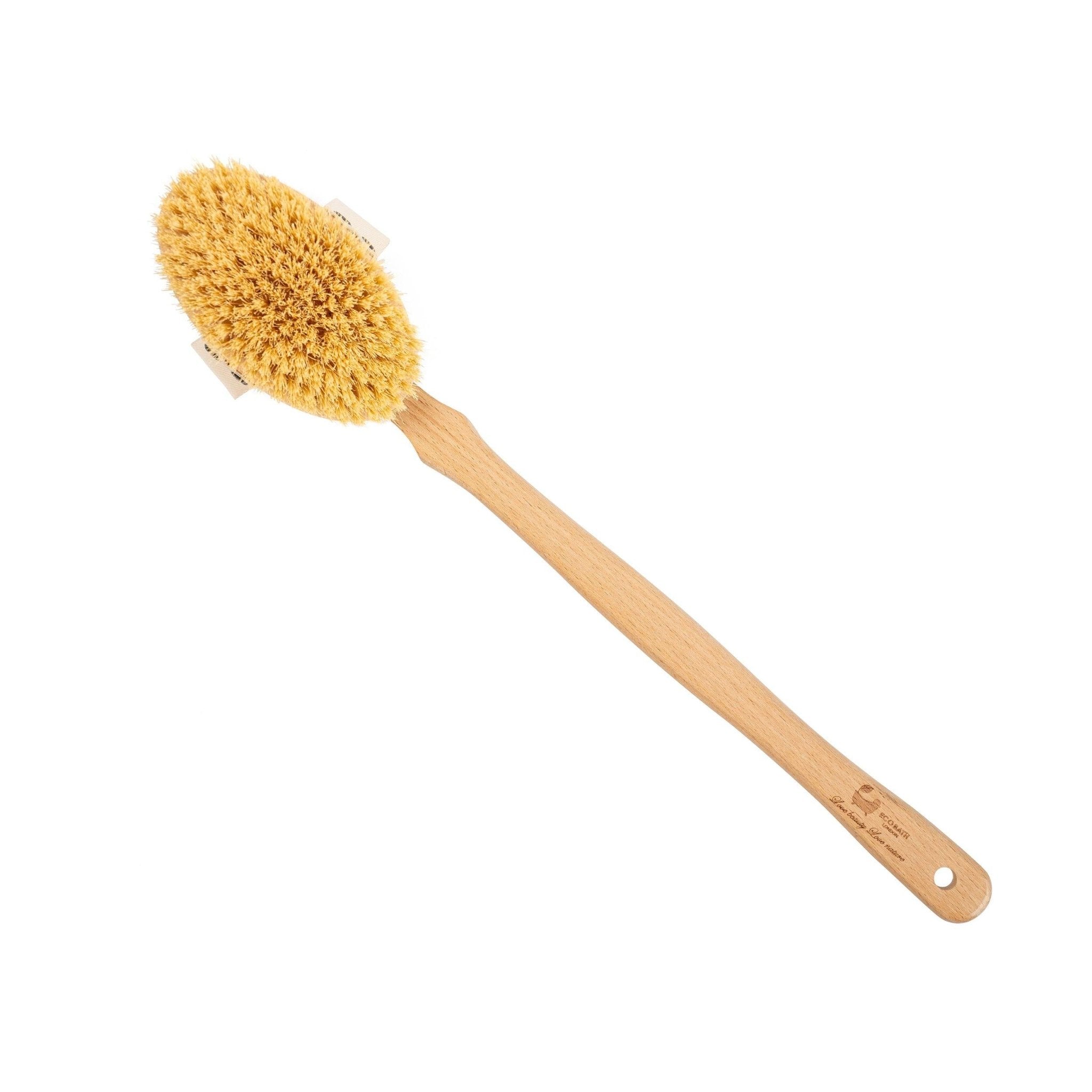 Natural Hard Sisal Body Brush with Detachable Handle - Miola
